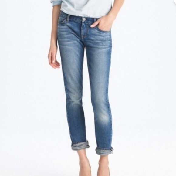 J. Crew Matchstick Medium Wash Stretch Low Rise jeans Size 30 #1877 - Picture 1 of 8